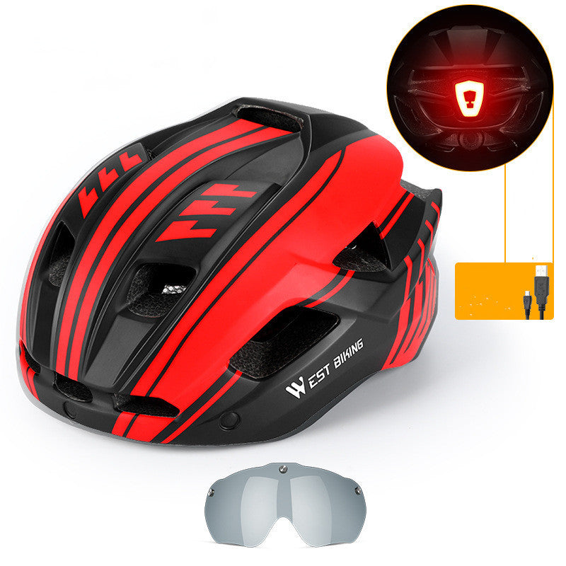 Cycling Helmet Integrated With Goggles Road Bike Helmet Equipment