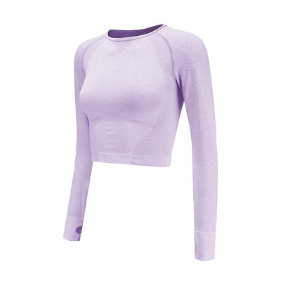 Yoga Shirts For Women Long Sleeve Crop Top Thumb Hole Fitted Gym Top Shirts