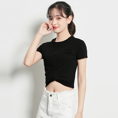 Short-sleeved gym suit Gym crop top