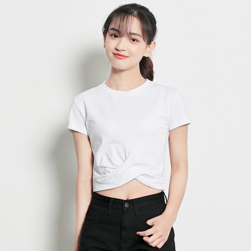 Short-sleeved gym suit Gym crop top