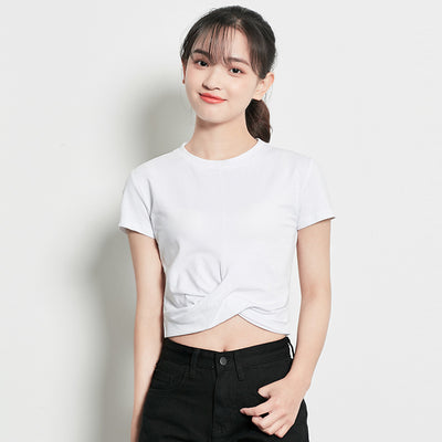 Short-sleeved gym suit Gym crop top