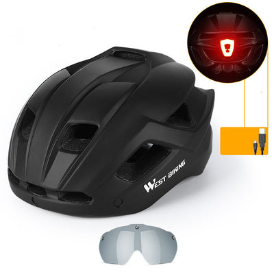 Cycling Helmet Integrated With Goggles Road Bike Helmet Equipment