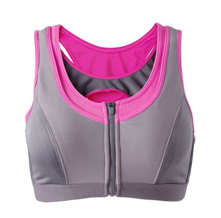 Fitness sports shirt bra sports Yoga women Zipper sports vest Bra Top women sport bra