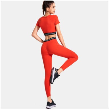 Gym running tights gym crop top