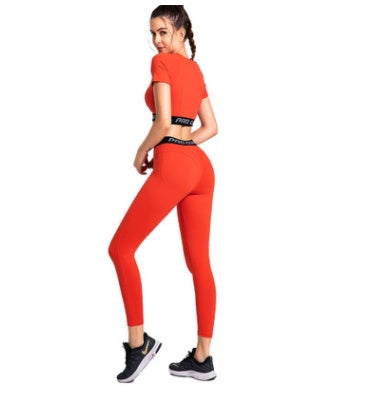 Gym running tights gym crop top