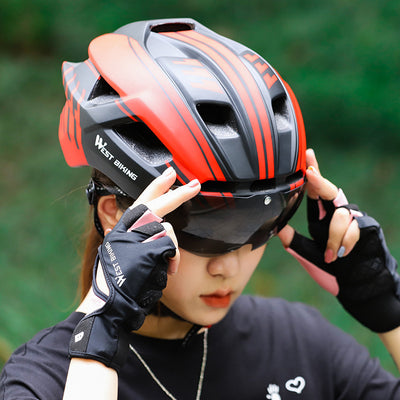 Cycling Helmet Integrated With Goggles Road Bike Helmet Equipment